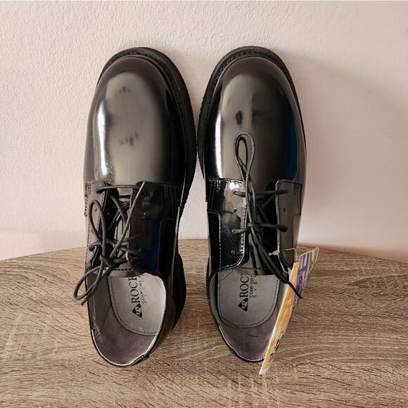 ROCKY SHOES MEN'S SIZE 10 1/2W BLACK PATENT LEATHER. - Picture 5 of 5